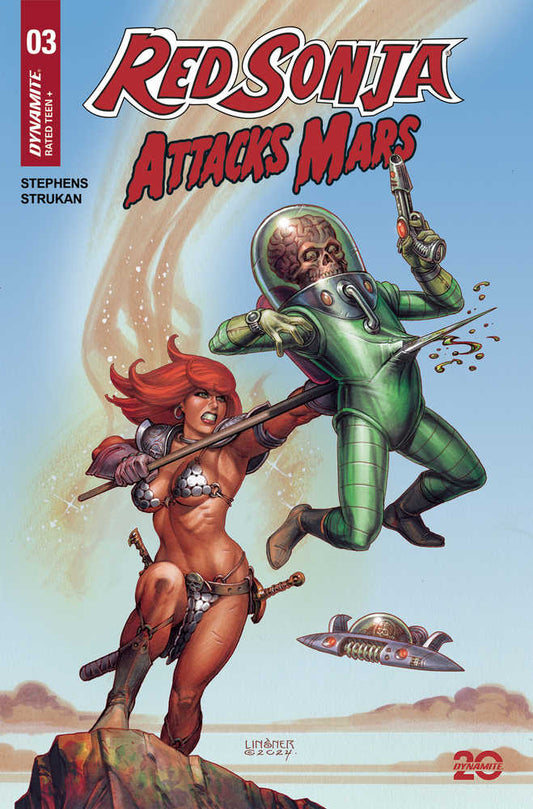 Red Sonja Attacks Mars #3 Cover A Linsner