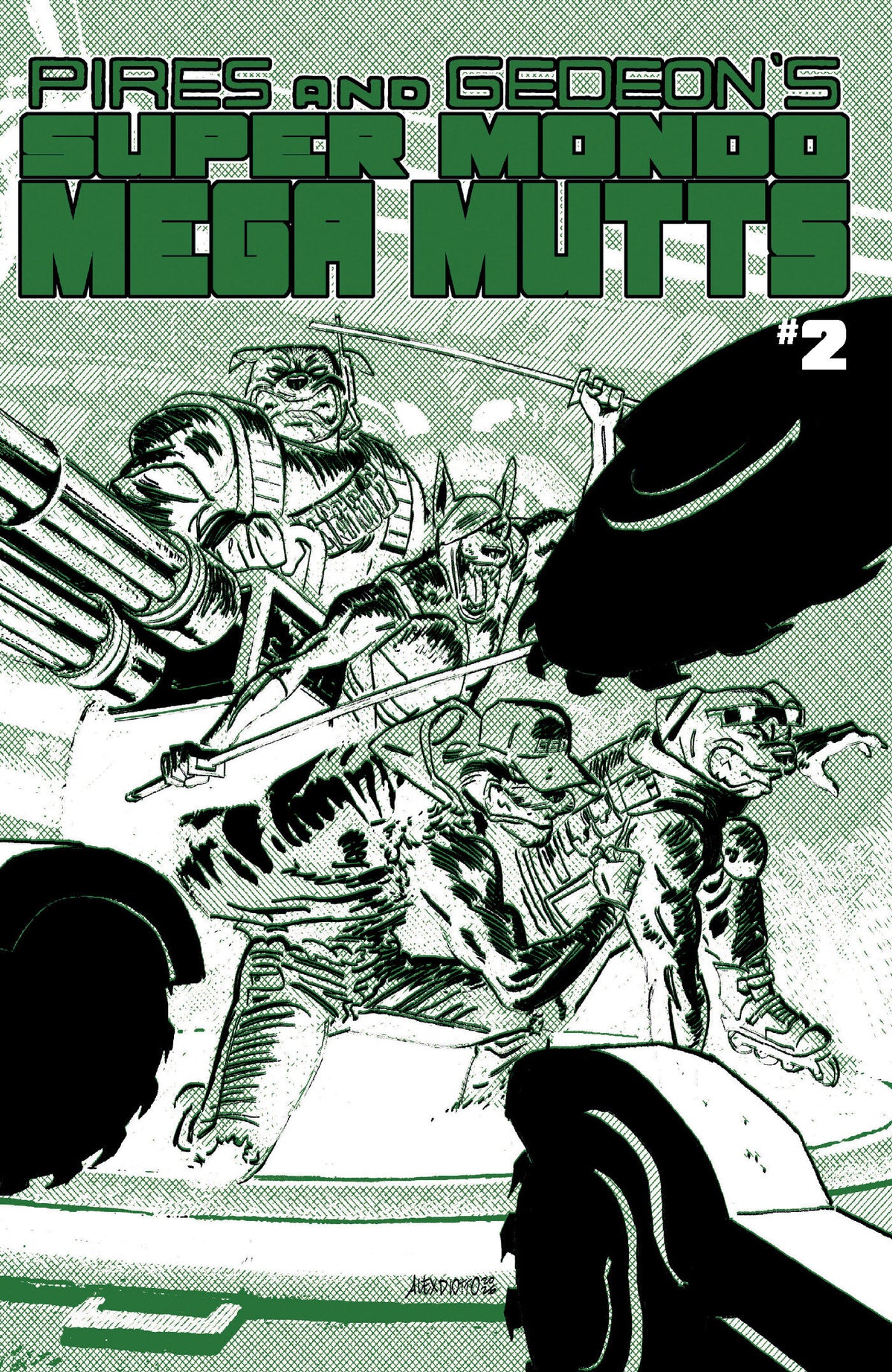 Super Mondo Mega Mutts #2 Cover B Alex Diotto Homage Variant