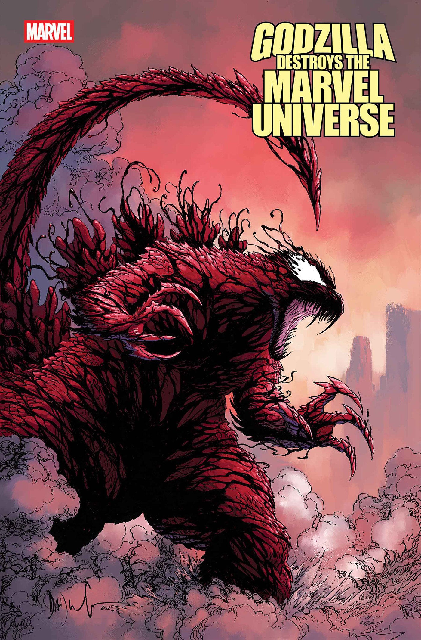 Godzilla Destroys The Marvel Universe #5 Dave Wachter Marvelized Carnage Zilla Variant