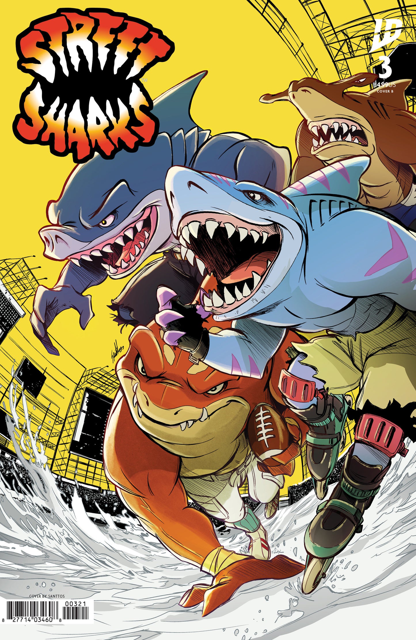 Street Sharks #3 Variant B (Santtos)