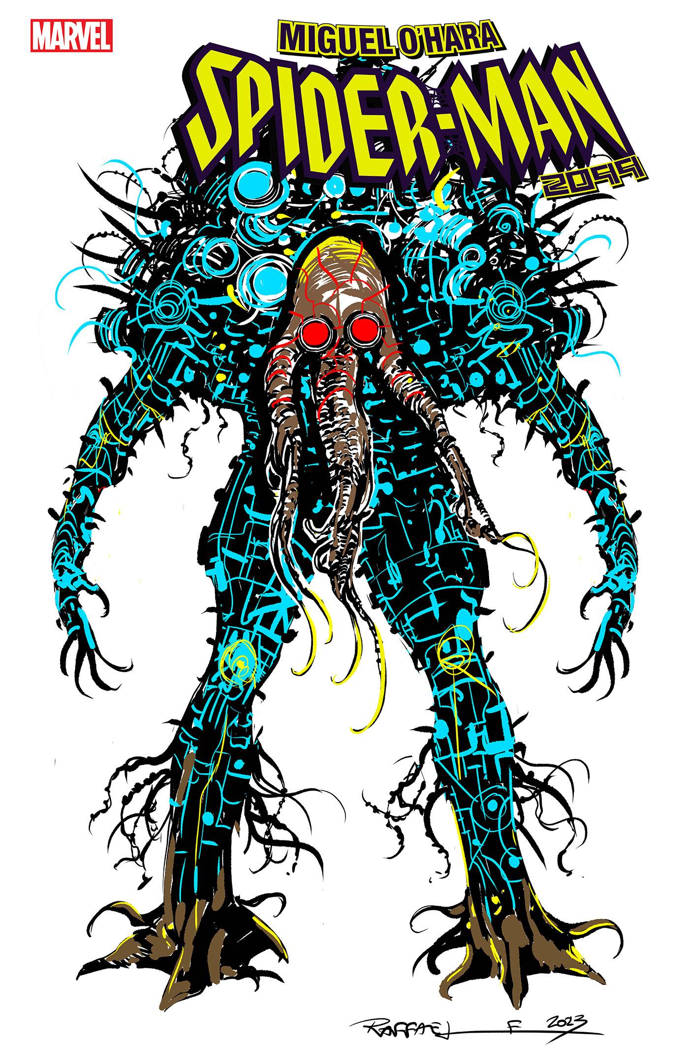 MIGUEL OHARA SPIDER-MAN 2099 #5 1:10 COPY INCV RAFFAELE DESIGN VAR