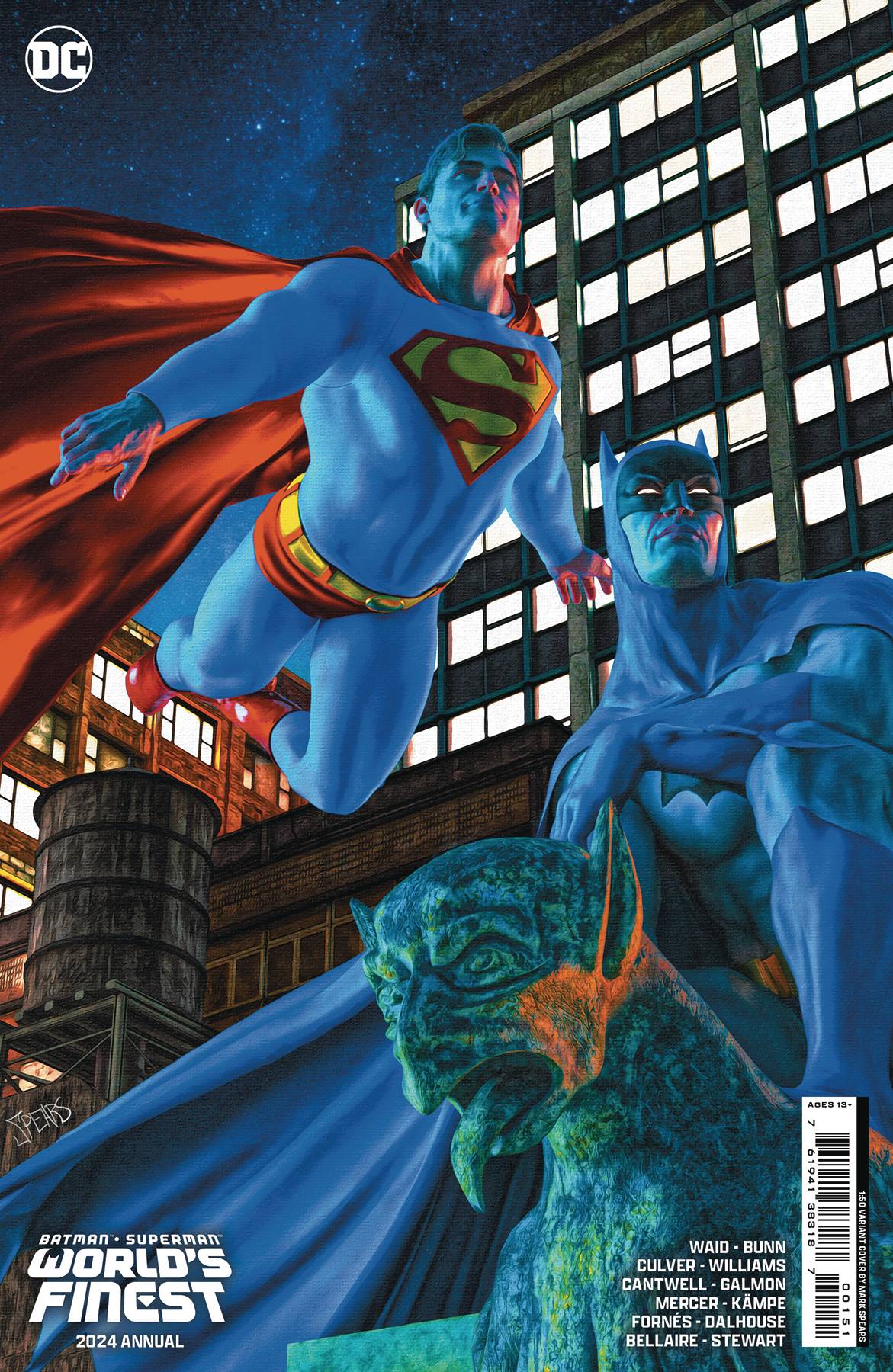BATMAN SUPERMAN WORLDS FINEST 2024 ANNUAL #1 OS CVR E 1:25 COPY MARK SPEARS CS VAR