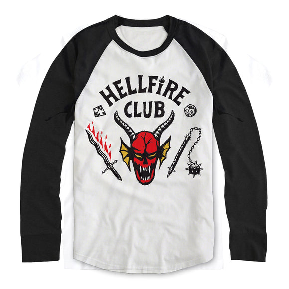 Netflix Stranger Things Hellfire Club Crest Baseball Shirt